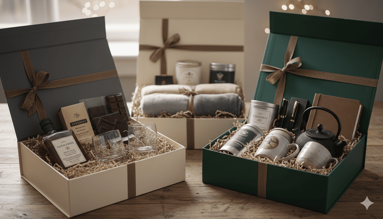 Curated gift boxes with premium items